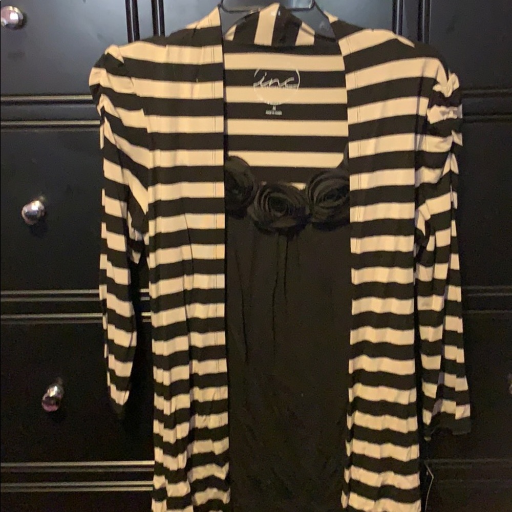 Striped jacket with built in tank